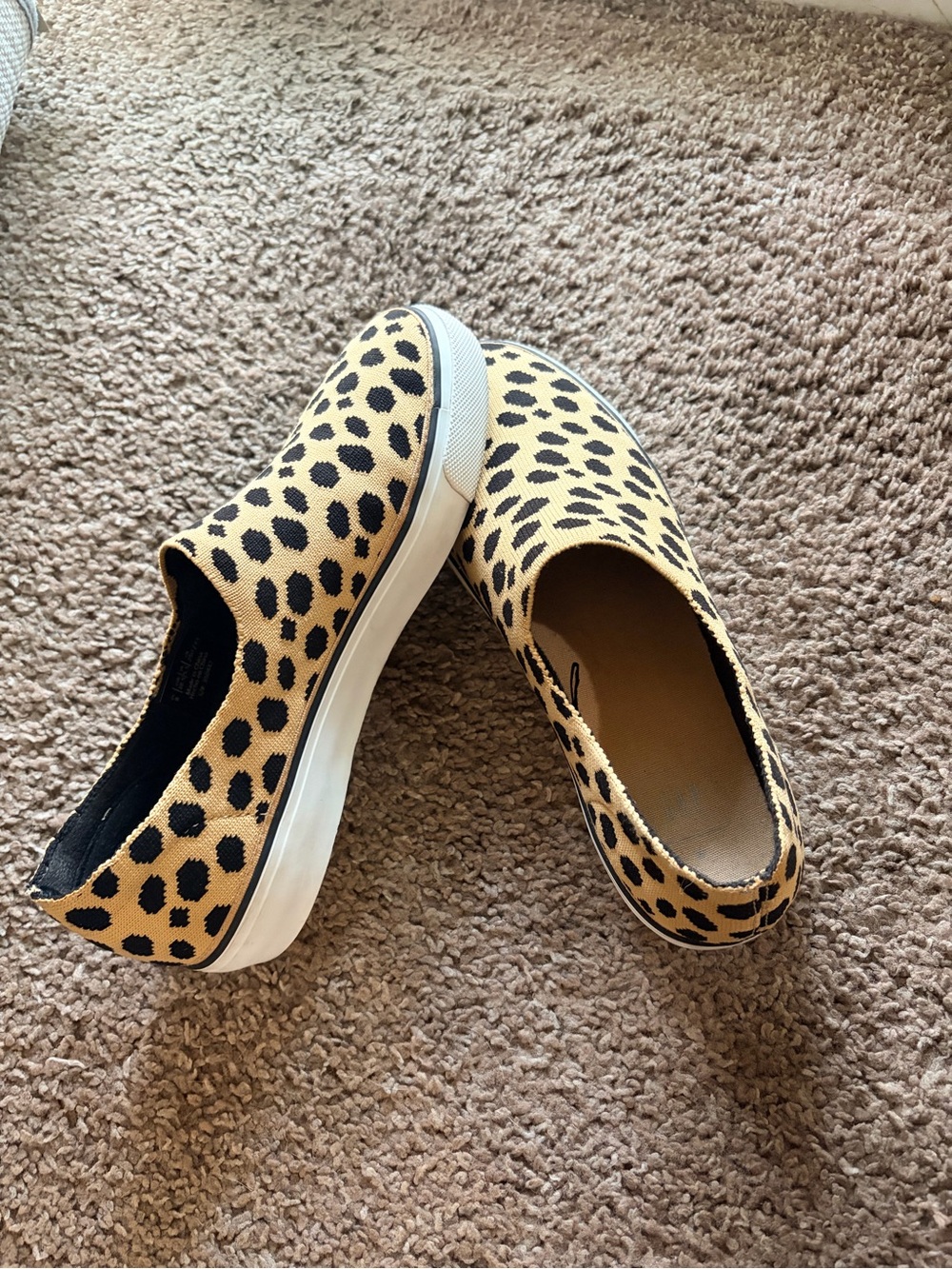 GAP Leopard-Print Slip-On Sneakers in Tan and Black